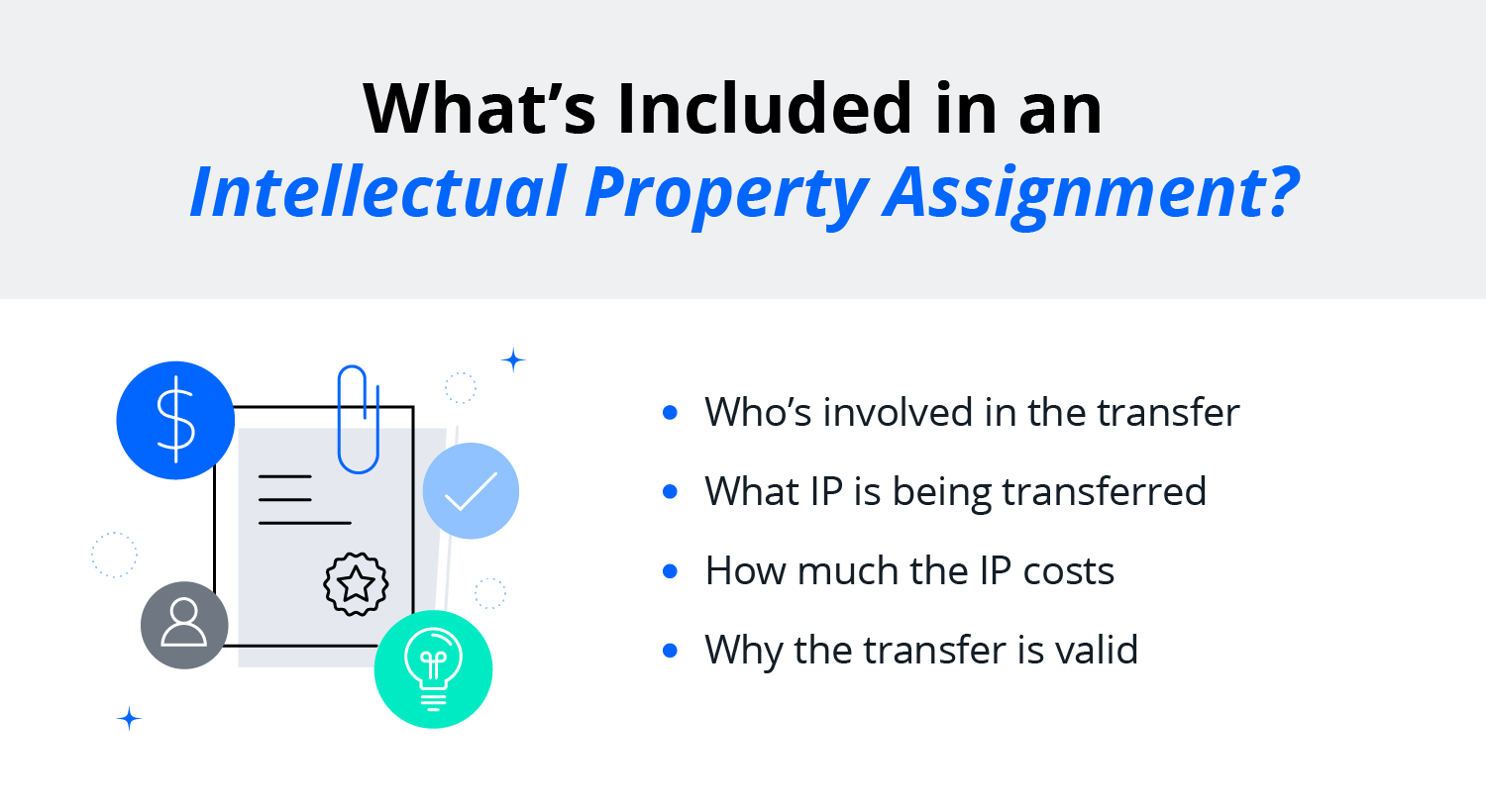 What can an intellectual properties assignment include?